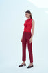 CHECKERED FABRIC CIGARETTE TROUSERS - Barrus London